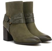 NEW Vionic Carnelia Boot Green Nubuck Leather Water Resistant Ankle Bootie 9