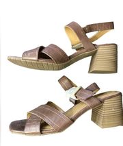 Reaction Women's Mix Cross Sandal Brown 9.5 Ortholite.