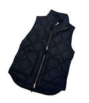 J CREW Factory Black Quilted Puffer Zip Up Vest XS