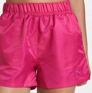 NWOT Bandier WSLY High Waist Nylon Shorts in Anemone Pink