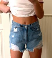 Ripped Jean Shorts