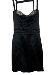 bebe Black Corset Lace Bodycon Dress