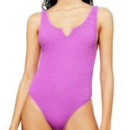 TopShop One-Piece Bathing Suit Swim Crinkle Purple 8