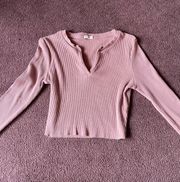 Ribbed Long Sleeve Top