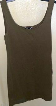 NWOT H&M Basic Khaki Green Sleeveless Dress size S