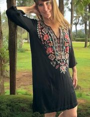 Johnny Was Ratiki heavily embroidered dress NWT (oversized)