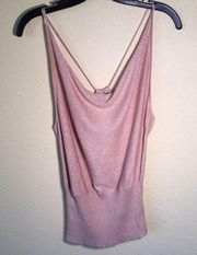 Moda International Pink Sparkling Top M