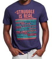 “The Struggle Is Real” Unisex Navy Blue T-Shirts
