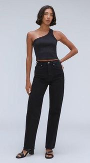 NWT Everlane The Way-High Jean Organic Cotton Black Size 28 Tall