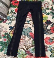 Lna black leggings with high zipper at back M