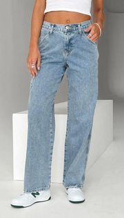 Tami Cargo Jeans Mid Wash Demi