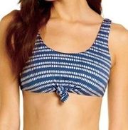 EUC Dolce Vita 2 Piece Bikini Set Navy White Polka Dot Knot Front Large