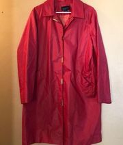 🩷 SOLD 🩷JONES NEW YORK SIGNATURE Coral/Red Trench Size L