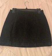 Black  Mini Denim Jean Skirt