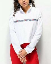 Vans Windbreaker Full Zip Jacket Women's Size Small S White I Love My Vans NWT