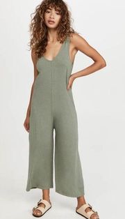 Sundry 2 Medium Sage Green Easy V Neck Jumpsuit