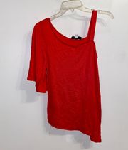 NWOT $84  Red One Shoulder Blouse XS