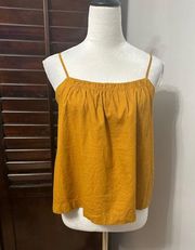 Treasure & Bond Womens Casual Top Gold Sleeveless Adjustable Straps Boho S New