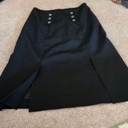 Karl lagerfeld black midi skirt 6