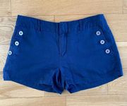 Lightweight Linen Shorts Blue Size 4