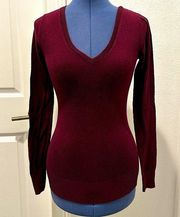 Abound Burgundy V-Neck Sweater