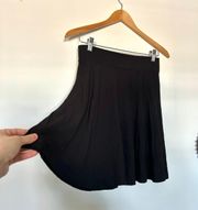 High Waisted Black Mini Skater Skirt