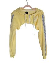 LF The Brand Ultra Cropped Hoodie Yellow Size Medium Workout