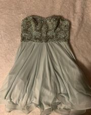 Strapless Sequin Homecoming Dress