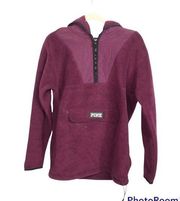 PINK - Victoria's Secret Victoria’s Secret Pink maroon Sherpa quarter zip pullover size S