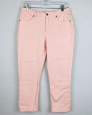 Michael Kors Lt Pink Cropped Skinny Jeans 6