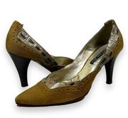 Vintage Kenneth Cole NY Mixed Media Heels Pumps Women’s 7 Made in Spain