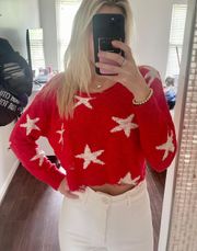 Red Star Sweater Cropped