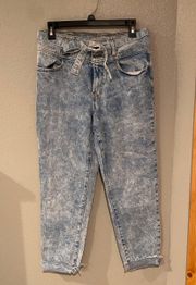 Acid Wash Tie Jeans