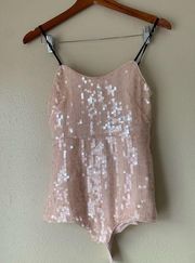 Pink Sequin Bodysuit Size 00