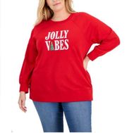 NWT Style & Co Plus Size Fleece Tunic, Created For Macy's In Jolly Vibes