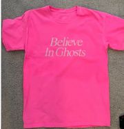 Believe in Ghosts Pink T-Shirt