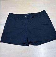 The Limited Women's Mid Rise Cuffed Chino Shorts Black Size 12