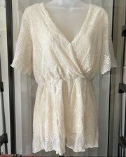 Dance&Marvel Boho cream Lace Romper