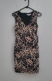 Jennifer Lopez Leopard Print Sleeveless Sheath Dress 2