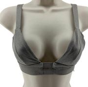 Vitamin A Neutra Bikini Bralette Top Silver Grey Strappy Back Womens Small