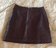 Purple Leather Skirt