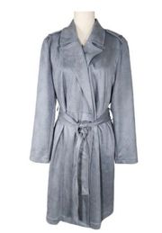 Lauren Conrad Blue Gray Lightweigt Trench Coat Size L