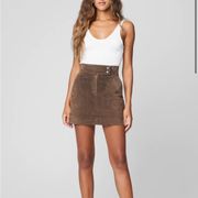 Blank NYC x Free People Real Suede High-Rise Skirt.