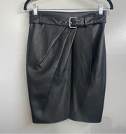 Faux Leather Black Skirt Size 2