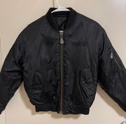 Vintage  Black Reversible Bomber Jacket Size S (Used)