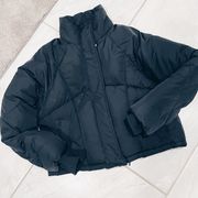 Top Shop Black Puffer Coat - Size 6