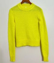 ba&sh Miel Sweater Womens Extra Small Yellow Knit Mohair Crew Neck Pullover