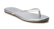 LC Lauren Conrad Honey Women's Flip Flop Sandals New Silver Size 11 Flat