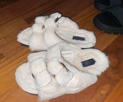 Fluffy Cream Sandals