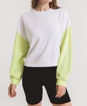 Z supply Colorblock Neon Sleeve Crewneck